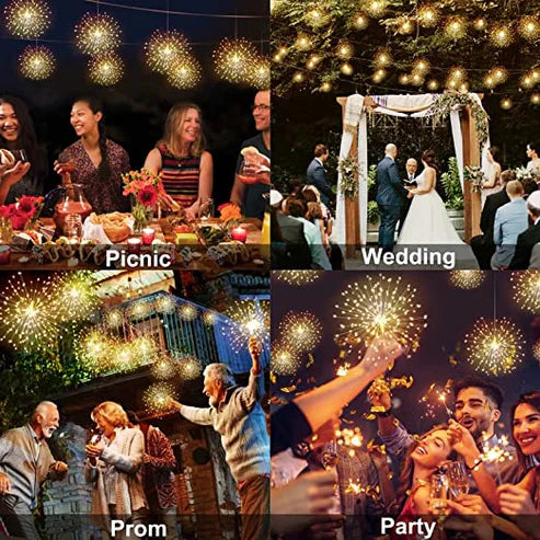 Luces Fuegos Artificiales LED-TrendStar™ 🎇- 3 METROS(500 luces)
